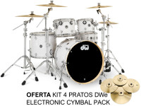 DW DWe 5-piece Drum Kit Bundle White Marine Pearl FinishPly DW DWe 5-piece Drum Kit Bundle White Marine Pearl FinishPly